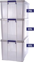 Bankers Box ProStore opbergbox plastic Bonus Pack 1, 2x85L, 1x70L