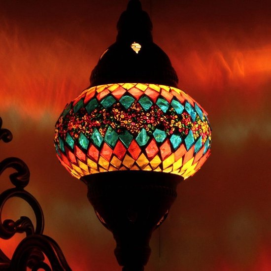 erosie Rekwisieten Trillen Oosterse Lamp – Wandlamp - Mozaïek Lamp - Turkse Lamp - Marokkaanse Lamp -  Ø 15 cm -... | bol.com