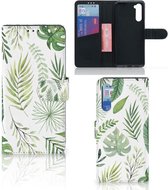 Wallet Book Case OnePlus Nord Smartphone Hoesje Leaves