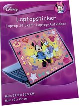 Laptopsticker Disney Minnie Mouse, Katrien Duck | 2 Stuks | Voor Laptops 19 - 29 cm t/m 27,5 x 36,5 cm