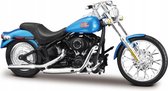 Harley Davidson FXSTB Night Train 2002 (Blauw) 1/18 Maisto - Modelmotor - Schaalmodel - Model motor