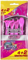 Wilkinson Sword Extra3 Beauty Wegwerp Scheermesjes - 4+2