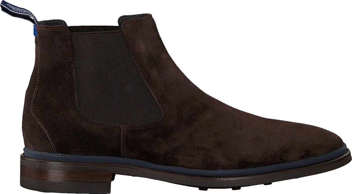 Floris van Bommel Vrouwen Suède Chelsea boots / Laarzen / Herenschoenen  10669 - Bruin | bol.com