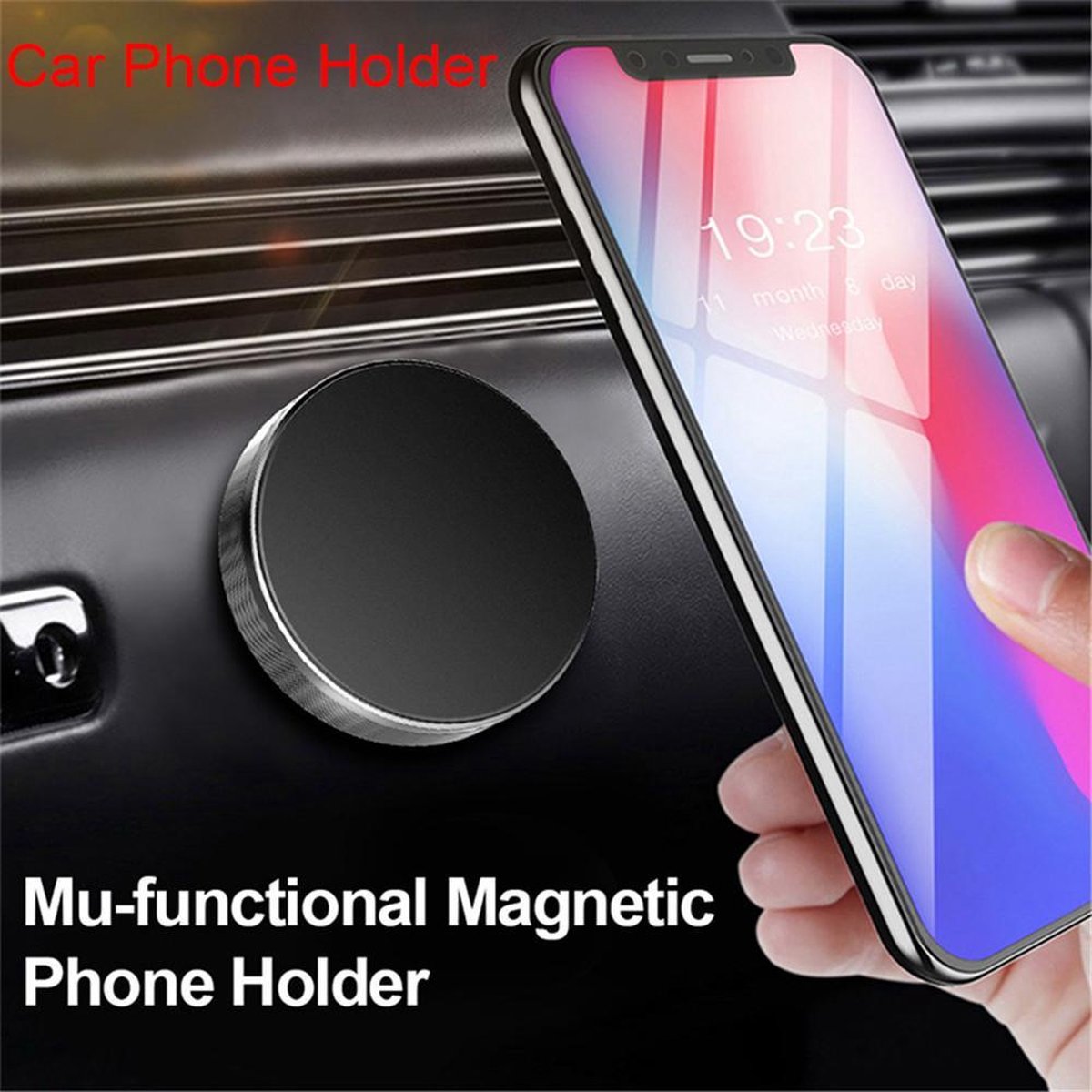 Telefoonhouder magneet Universeel met placksticker voor Auto Dashboard / Koelkast / Bureau / Muur - All Use mount holder magnetic Car