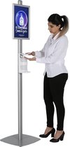 Desinfectiezuil met elleboogbediening - hygiëne station - 190cm hoog