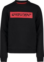 4President-jongens-trui, sweater-Folke-kleur: zwart, rood-maat 110