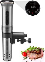 KitchenBoss® Sous Vide + 10 Vacuüm Opbergzakken Multicooker - Waterdicht - Verstelbaar - BBA Vrij	- Zilver