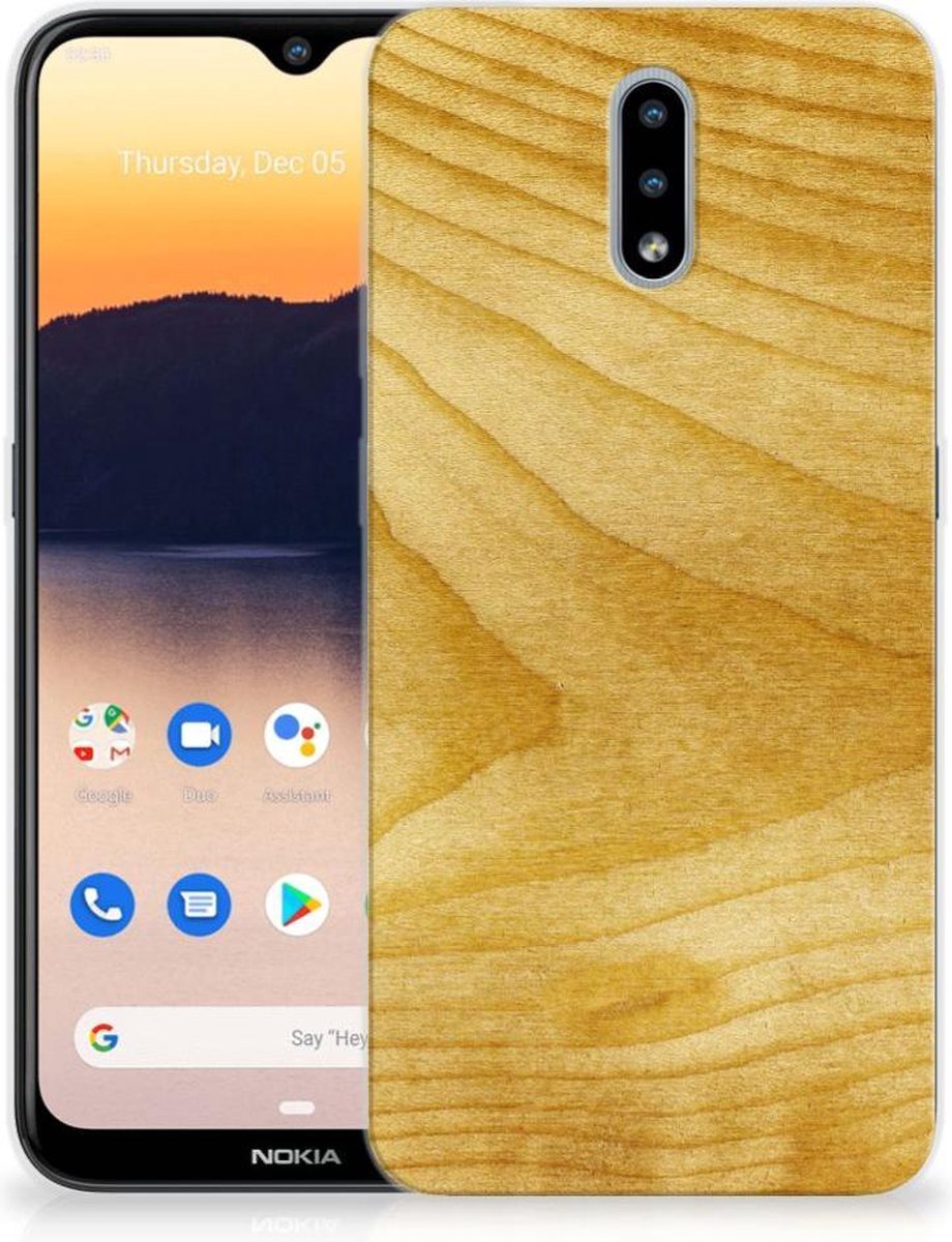 Nokia 2.3 Bumper Hoesje Licht Hout