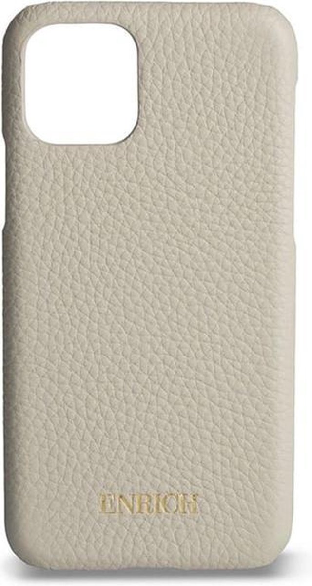 iPhone 11 Pro Max hoesje Champagne Grey - Grijs Leer - Telefoonhoesje - Back Cover - Phone case