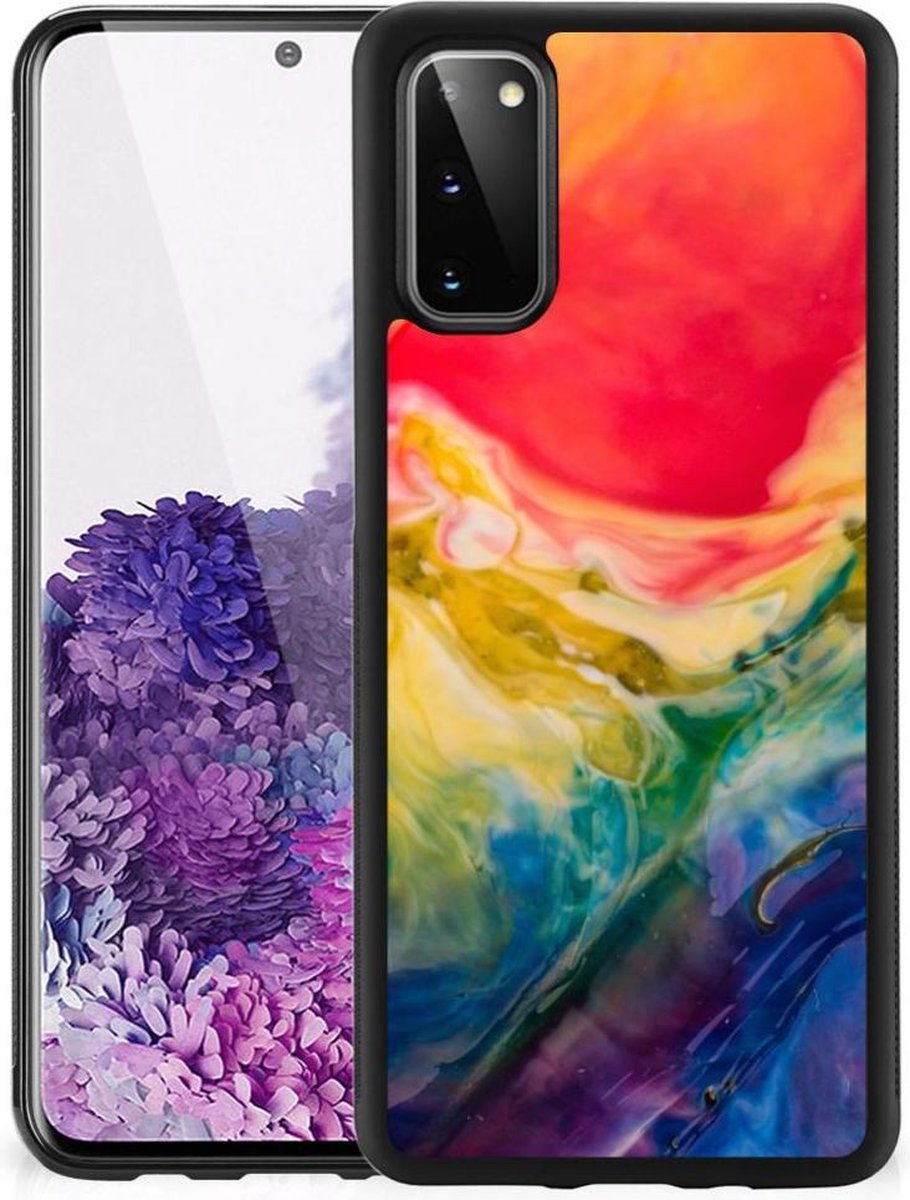 Back Cover voor Case Samsung Galaxy S20 Watercolor Dark