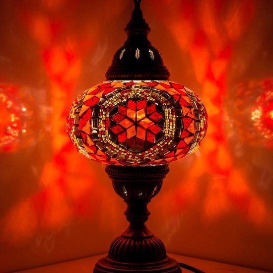 Mozaïek Lamp - Oosterse Lamp - Turkse Lamp - Tafellamp - Marokkaanse Lamp -  Ø 19 cm -... | bol.com