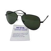 Crocodile WK Aviator Ambachtelijk geslepen groene base lens van natuurlijk crystal met een UV400 legering loepzuiver als een diamond, de beste lens ter wereld met de minst optische vervorming