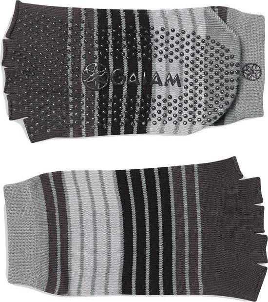 Gaiam Toeless Grippy Socks Sportsokken Unisex - Grijs - Maat 36-40