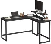Bol.com MIRA Home - MAZAZU Hoekbureau - L-vormig Bureau - Met Monitorstandaard - Computertafel - Thuiswerkplek - Industrieel - 1... aanbieding