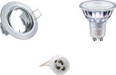 LED Spot Set - GU10 Fitting - Inbouw Rond - Glans Chroom - Kantelbaar Ø83mm - Philips - MASTER 927 36D VLE - 4.9W - Warm Wit 2200K-2700K - DimTone Dimbaar