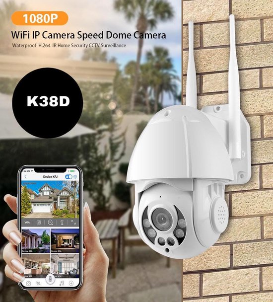 Wifi Smart Waterdichtheid Draadloze Dome IP camera - FULL HD 1080P | bol.com