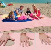 Zandvrij Strandlaken – 150 x 200 cm – Roze- Strandhandoek - Beachmat - Geen last van zand - Strandkleed - Stranddoek - Anti zand