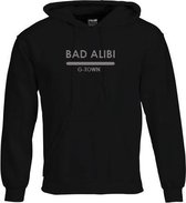 Bad Alibi Zwart Hoodie  Maat XL