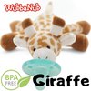 foto van Wubbanub Giraffe Speenknuffel - Knuffel Baby Fopspeen - Baby Speelgoed - Bruin Giraf Kraamcadeau - Soothie Knuffelspeen