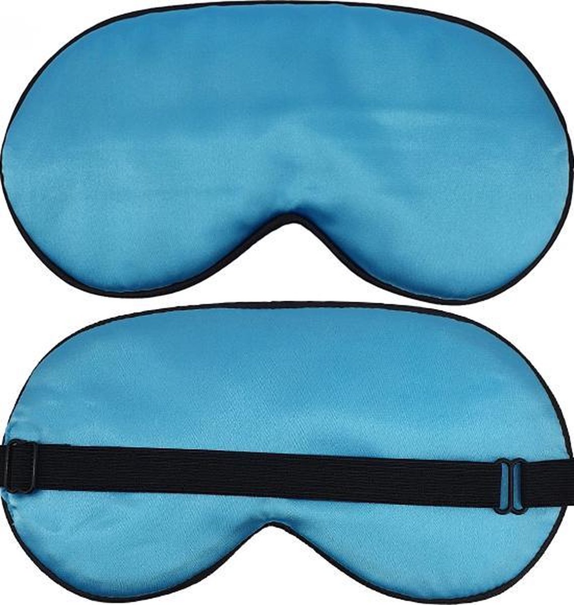 Slaapmaskers Extra Zacht Satijn – 2 Stuks -Goud & Licht Blauw - Thuis - Slaapmasker - Verduisterend - Onderweg - Vliegtuig - Festival - Slaapcomfort - oDaani — afbeelding 6