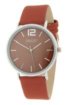 Brick rood - bruin Ernest dameshorloge - 40 mm