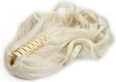 Ponytail Paardenstaart golvend 40cm asblond premium fibrehair