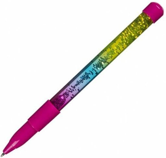 Glitter pen / glitterpennen / roze /19.5 cm / balpen / Kunststof pen Liquid  Glitter | bol.com