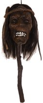 Afgehakt hoofd op stok 48 cm met licht | Halloween decoratie