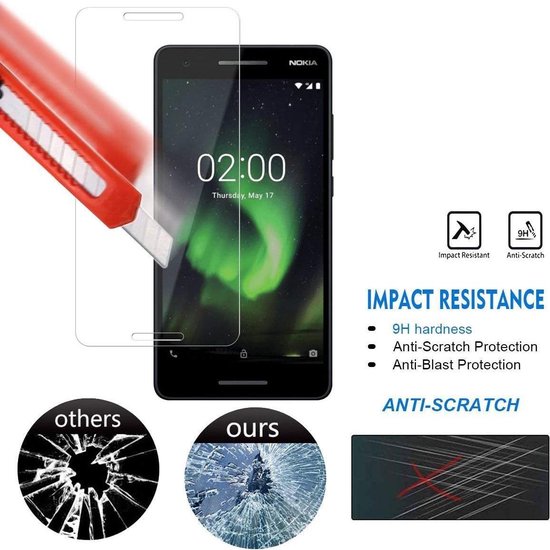 Glas de protection d'écran Nokia 2.1 - Protecteur d'écran en Tempered Glass trempé - QUALITÉ AR 3x