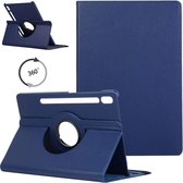 Tablet Hoes voor Samsung Galaxy Tab S7 2020 (SM-T870 T875) - 360° draaibaar - Donker blauw