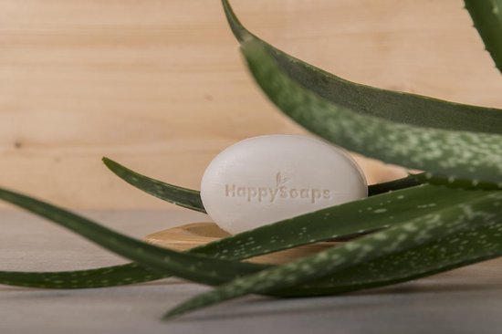 Happy Soaps -Natuurlijke - Scheerzeep - Aloe Vera - Plasticvrij - Vegan - Dierproefvrij - 80 gram