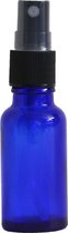 Donkerblauw glazen sprayflesje (20 ml) - aromatherapie - hervulbaar - mat glas