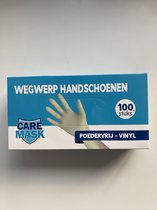 Handschoenen Vinyl - poedervrij - wit - maat M - 100 Stuks - Wegwerp