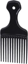 Afrokam Cabantis - Styling Tool - Wide Tooth Comb - Kapper Kam - Haar Kam - Haar Accessoire - Cabantis - Met Gat - Zwart
