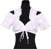 Dirndl blouse ''Maria'', Wit (maat 48)