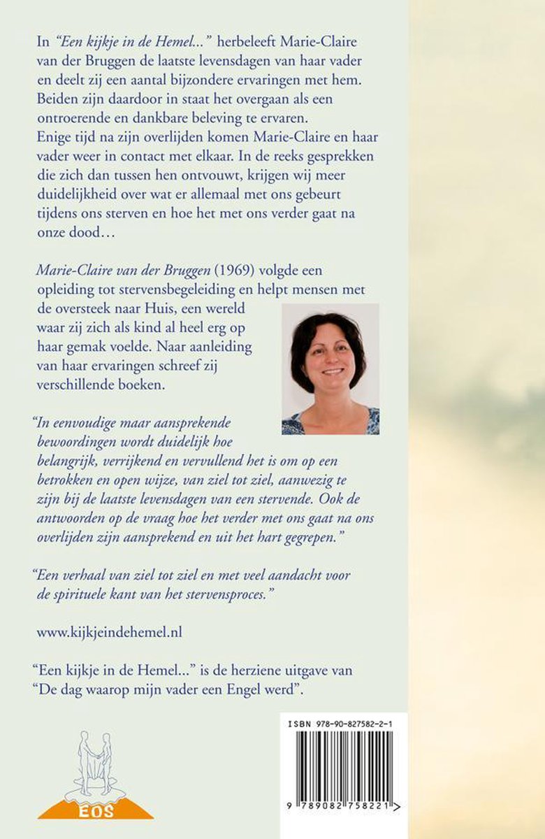Een kijkje in de hemel - back cover