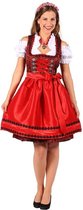 Dirndl jurk - tirolerjurk - Nadina -rood (mt 42)