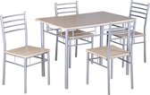 Eettafel met 4 design stoelen