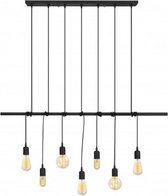 Industriële zwarte hanglamp 7x E27 fitting | Glasgow