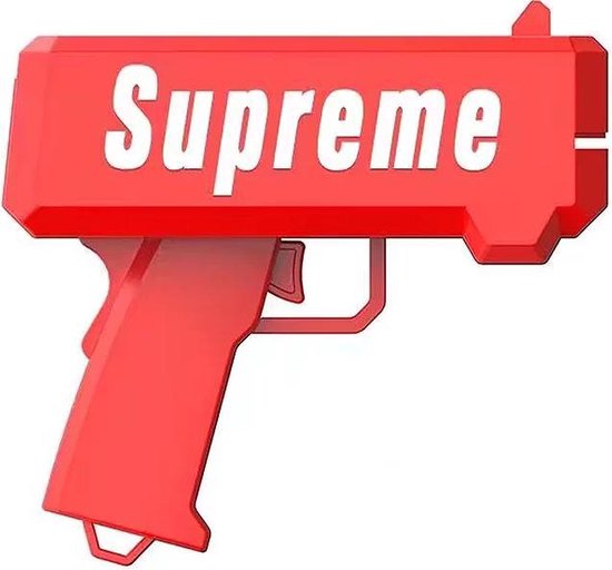 Supreme Money Gun - Cash Cannon speelgoed voor feestjes - Rood | bol