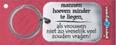 Paper Dreams | RVS Sleutelhanger | Mannen hoeven minder te liegen