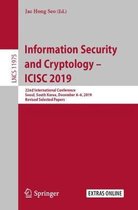 Information Security and Cryptology - ICISC 2019