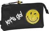 Smiley Etui Graffiti - 22 x 12 x 3 cm - Zwart