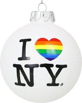 Kerstbal Glas "I Love NY"