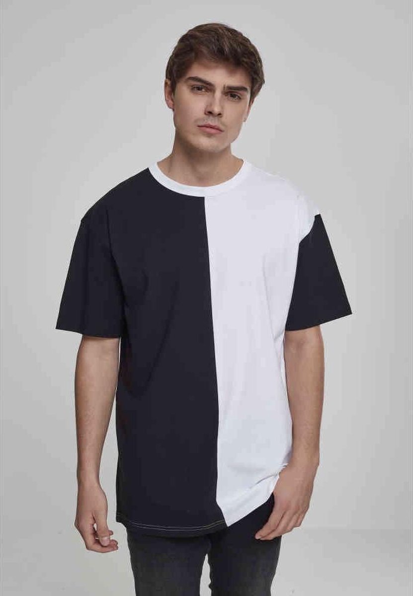 Urban Classics Oversize Harlequin Heren Tshirt L Zwart