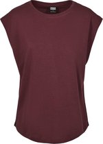 Urban Classics Dames Tshirt -L- Basic Shaped Rood