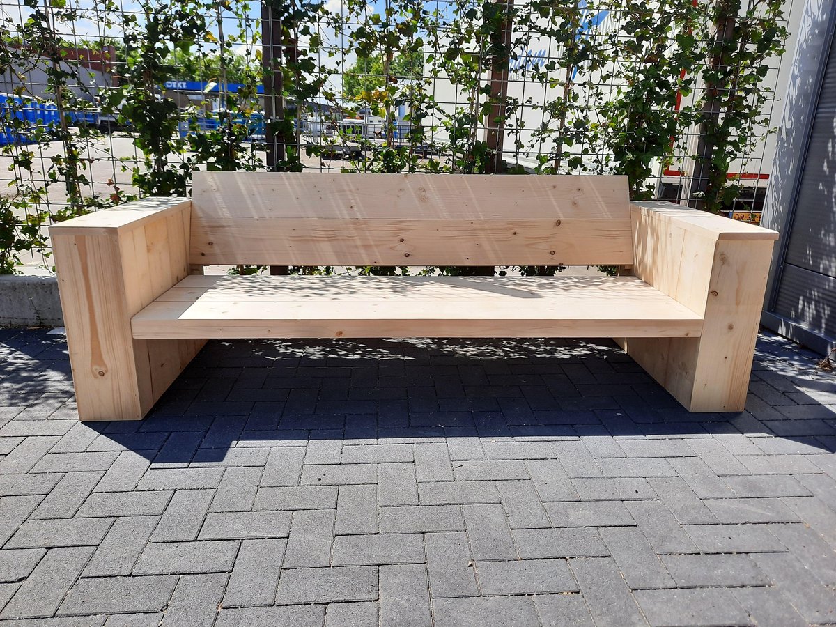 Loungebank "Garden" van Nieuw steigerhout 180cm 3 persoons bank