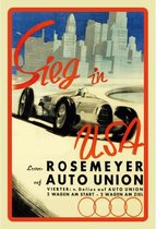 Wandbord - Sieg In USA Rosemeyer Auto Union