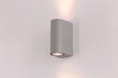 Buitenverlichting wandlamp Aluminium buitenlamp zilvergrijs UP DOWN