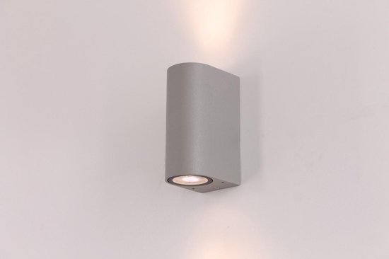 Overeenkomstig met wijsvinger Piket Buitenverlichting wandlamp Aluminium buitenlamp zilvergrijs UP DOWN |  bol.com